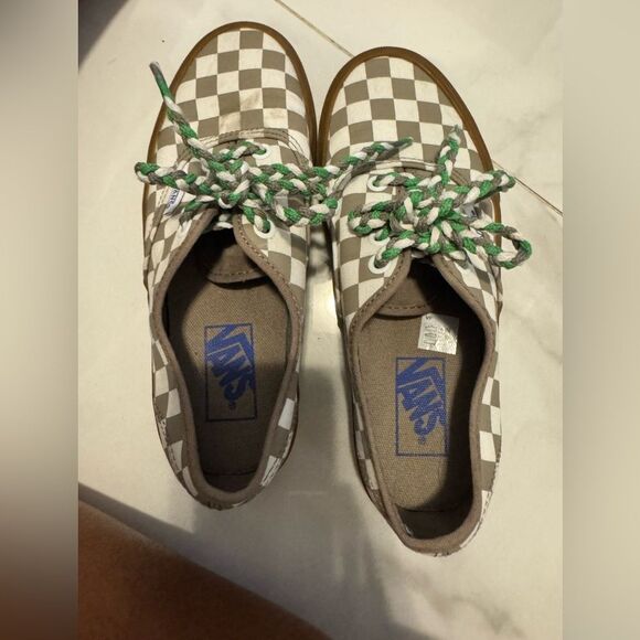 Vans Checkered Shoes with Green Accents #20 - Picture 6 of 8